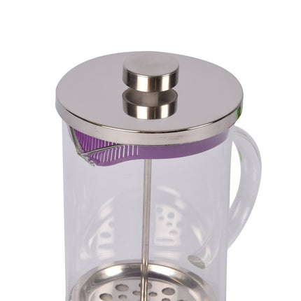 Paarse Cafetière - Koffiemaker van Glas | BPA-vrij, Vaatwasser Veilig | 9x5 cm, 0.39 kg