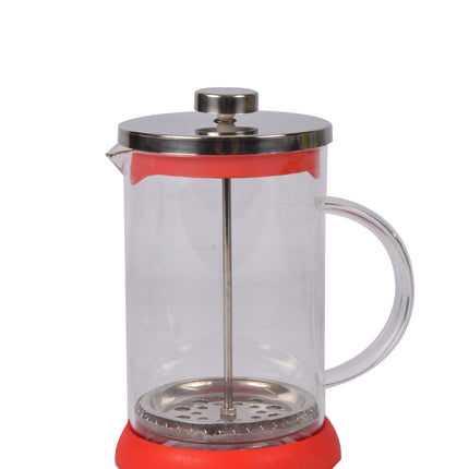 Schitterende Rode Cafetière - Glas | BPA-vrij | Geschikt voor de Vaatwasser | 9x5 cm, 0.39 kg | Inhoud: 800ml