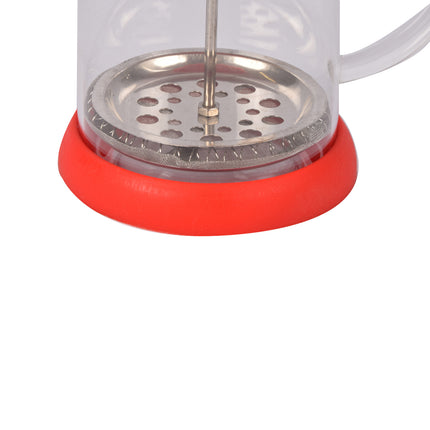 Schitterende Rode Cafetière - Glas | BPA-vrij | Geschikt voor de Vaatwasser | 9x5 cm, 0.39 kg | Inhoud: 800ml