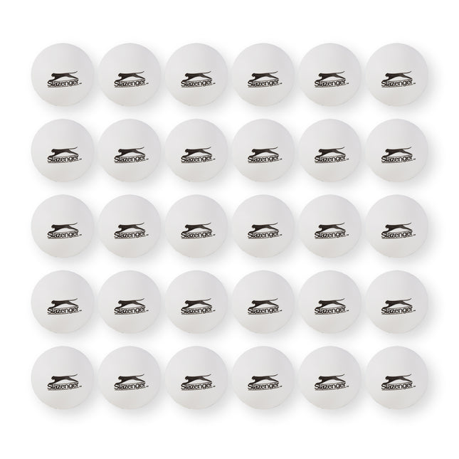 Bulkverpakking van 30 Witte Tafeltennisballen - Diameter 4cm - Gewicht 107g