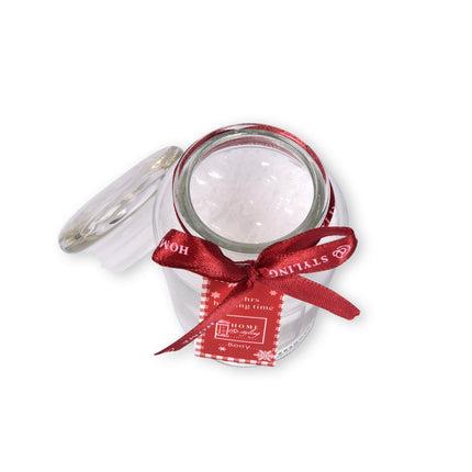 Romantische Witte Geurkaars - Glas en Rubber - Vanillegeur - 4.5cm x 7.5cm x 8.2cm - 220g - 11 uur Brandtijd