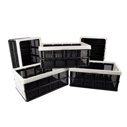 Opbergen Voldoet Aan Alle Behoeften: Robuuste 32L Vouwkrat | Wit | Zonder Deksel | 50cm x 21cm x 33cm | Maakt Je Dag Efficiënter | Innovatief Ontwerp voor Ultieme Draagbaarheid