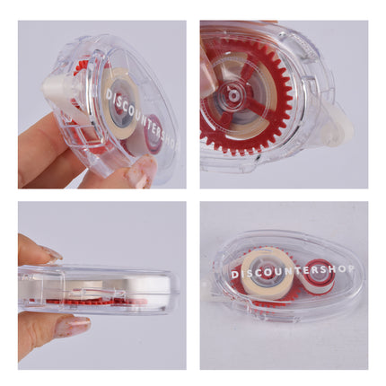 2x Hoogwaardige Lijmroller en Lijmapplicator - Transparant Rood - Lichtgewicht 62g – Discountershop