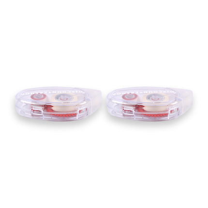 2x Hoogwaardige Lijmroller en Lijmapplicator - Transparant Rood - Lichtgewicht 62g – Discountershop