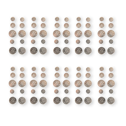Koop Hoogwaardige 100 stuks Knoopcellen en Batterijen - Alkaline en Lithium met Zilveren Kleur en 1.5V Voltage - inclusief AG1, AG3, AG12, AG13, AG4 en AG10