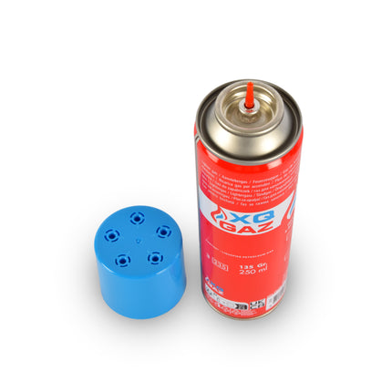 1Stuks | Aanstekergas | Butaan Gasfles | Rood & Blauw | Gasvulling | Navulgas | 250 ml Met 5 Adapters