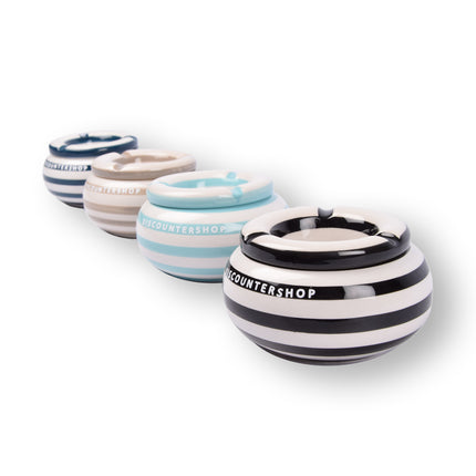 3x Stijlvolle Aardewerk Asbak 11cm x 6cm turquoise - Perfect Rookaccessoire