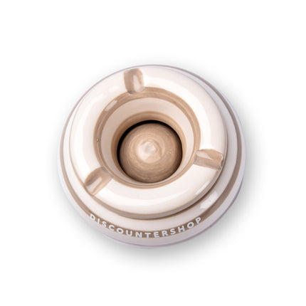 1x Stijlvolle Aardewerk Asbak 11cm x 6cm Beige - Perfect Rookaccessoire