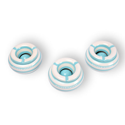 3x Stijlvolle Aardewerk Asbak 11cm x 6cm turquoise - Perfect Rookaccessoire