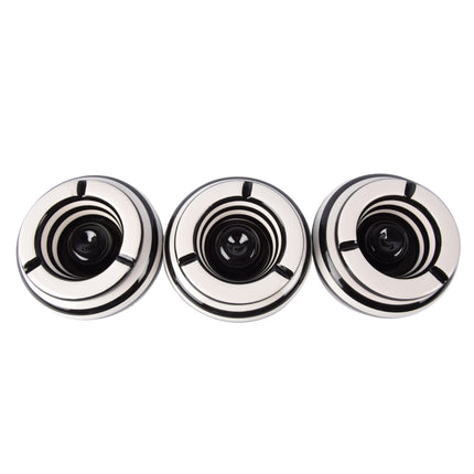 Praktische Zwarte Aardewerken Stormasbak - Sigarettenasbakken - 3 Stuks - Handig voor Thuis - 14cm x 7.5cm