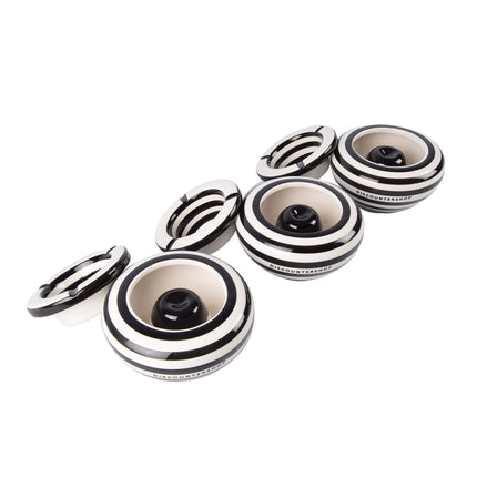 Praktische Zwarte Aardewerken Stormasbak - Sigarettenasbakken - 3 Stuks - Handig voor Thuis - 14cm x 7.5cm