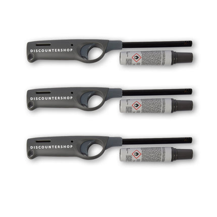 3 stuks | Aansteker | Navulbare aansteker | kunststof/metaaal | Gasaansteker | incl.navuling 18ml | bbq starter elektrisch | 27cm*4cm