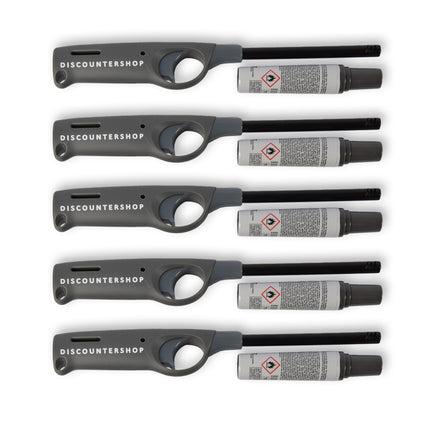 5 stuks | Aansteker | Navulbare aansteker | kunststof/metaaal | Gasaansteker | incl.navuling 18ml | bbq starter elektrisch | 27cm*4cm