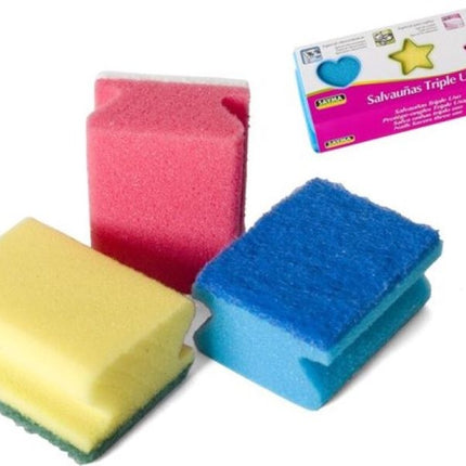 9x Zachte schuurspons | Gekleurde schuursponzen | Schuursponsje |Spons | Afwas sponzen - 9x6.5x4.5cm