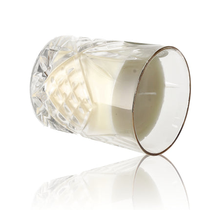 Luxe Kaarsen in Glas - Geurkaars Vanille & Sandalwood - 34 uur Brandduur - Romantische Kaarsen voor Woonkamer & Badkamer