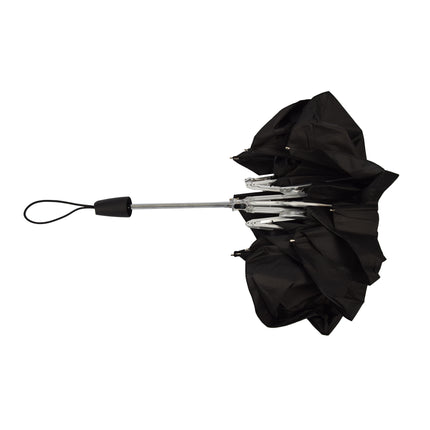2x Opvouwbare paraplu in Zwart - Polyester en Aluminium - Stormparaplu - Lengte 61.5cm - Diameter. 97cm