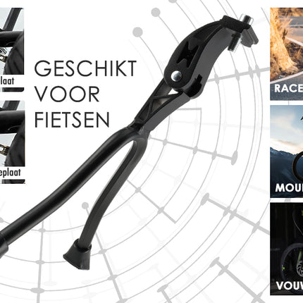 Dubbele Fietsstandaard 26-28 Inch – Verstelbare Fiets Standaard Racefiets, Mountainbike, Kinderfiets & Vouwfiets – Zwart – Beste Goedkope Fietsaccessoire