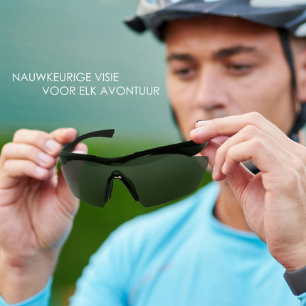 Sport Zonnebril Heren - Smoke Lenzen - UV-bescherming - TR90 Montuur - Retro Design - Sportbril Accessoires