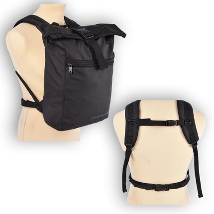 Stijlvolle Zwarte Rugzak - Enrico Benetti | Outdoor Rugtas - 14L Volume - Laptopvak - Verstelbare Schouderbanden
