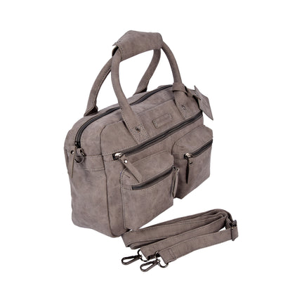 Grijze Schoudertas, Crossbody Tas en Handtas - Bicky Bernard - 28x11x23cm - Voor elke Gelegenheid