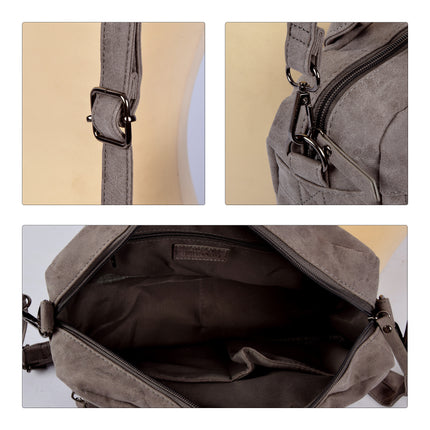 Grijze Schoudertas, Crossbody Tas en Handtas - Bicky Bernard - 28x11x23cm - Voor elke Gelegenheid