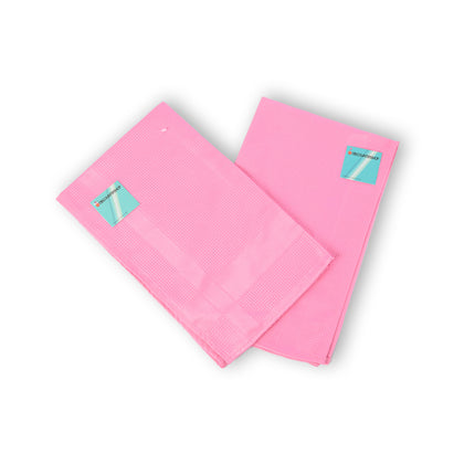 2 stuks - Glazendoek in Roze | Hoogwaardige Polierdoek en Poleerdoek - Glasdoek Spiegelau | 67cm x 41cm