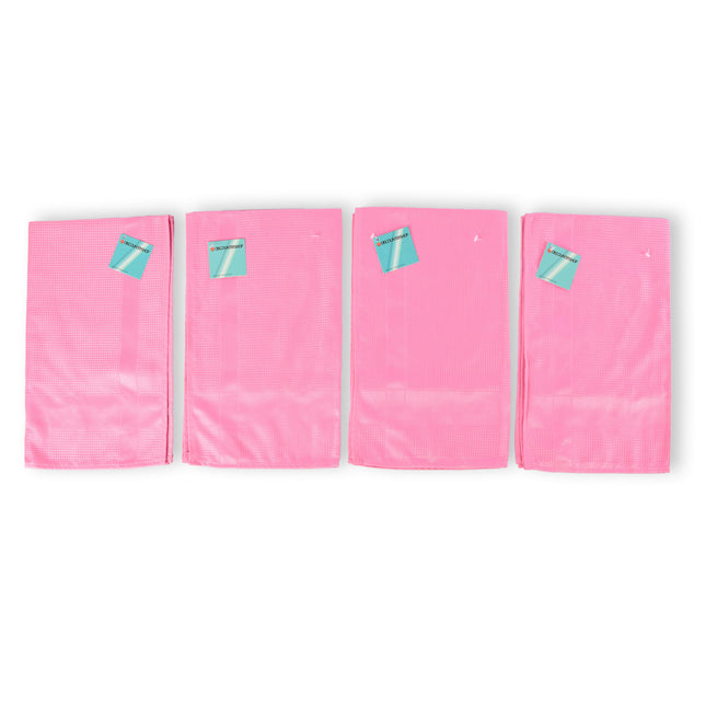 4 stuks - Glazendoek in Roze | Hoogwaardige Polierdoek en Poleerdoek - Glasdoek Spiegelau | 67cm x 41cm
