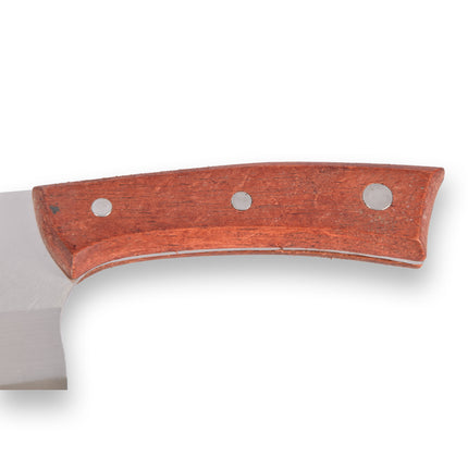 Robuust RVS en Houten Keukenbijl Hakmes - 1 Stuks - Vleesmes - 400g - 8cm Breedte – Koksmes - 31cm Hoogte