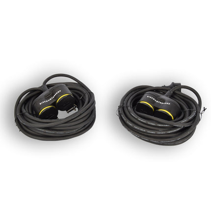 2x Verlengsnoer Neopreen Rubber voor buiten - 10 meter - met 2 Stekkeraansluiting  - Cable - 3G1.5MM²  - 1,5 cm dikte - 230 V