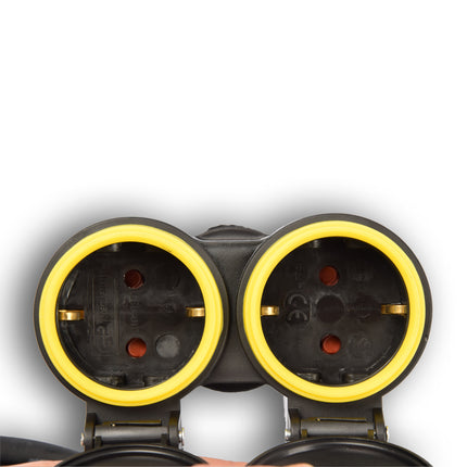 4x Verlengsnoer Neopreen Rubber voor buiten - 10 meter - met 2 Plug connection - Cable - 3G1.5MM²  - 1,5 cm dikte - 230 V