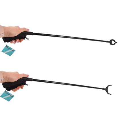 Set van 3 Zwarte Kunststof Grijparmen | 82 cm Lange | Lichtgewicht | Robuuste Grijptangen voor Afvalverwijdering Afval Oprapen en Prullen Grijpen | Ideaal voor Ouderen en Kinderen