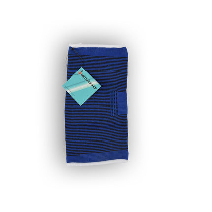 Zachte Blauwe Elleboogbrace - Efficiënte Elleboogsteun - Maat M - Kwalitatieve Elleboogbandage - Betrouwbare Bescherming