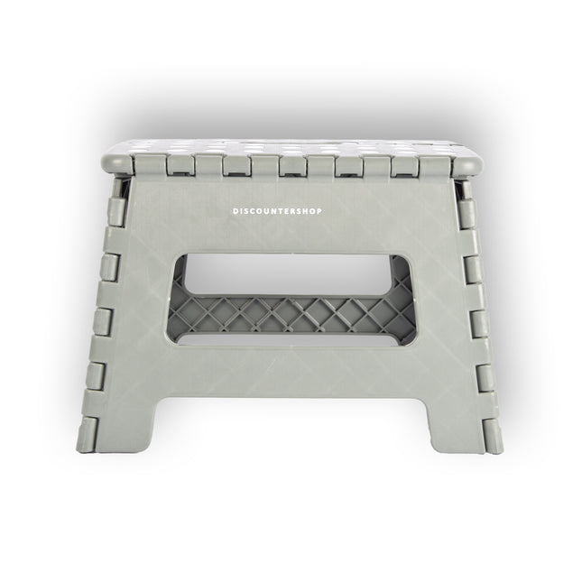 Opvouwbaar Opstapkrukje - Antislip Grijs Design - Draagkracht tot 100kg - Compact Formaat 29cm x 22cm x 22cm - Ideaal voor Camping