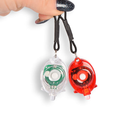 Krachtige LED-fietslampen Voor Optimale Veiligheid | Fietslampjes Met Rood En Transparant Ontwerp - Inclusief Batterijen Voor Beide Lampjes (2 X CR2016 + 1 X CR2032)