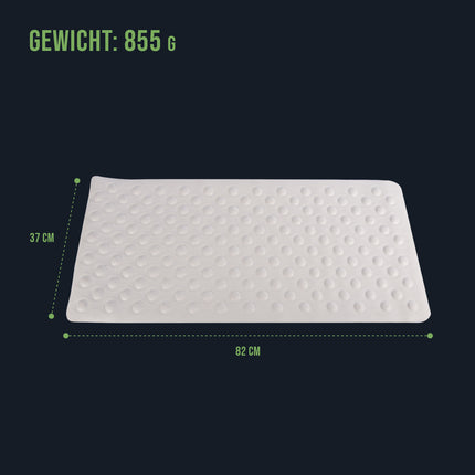 Badmat | Antislipmat | Douchemat | Wit | Wasbar | Badkamer Accessoires | Rubber | 37cm*82cm 