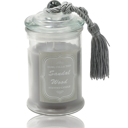 Luxe Kaarsen in Glas - Geurkaars Sandalwood - 34 uur Brandduur - Stressverlichting Geurkaars voor Woonkamer & Slaapkamer