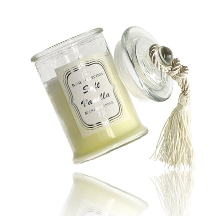 Luxe Kaarsen in Glas - Geurkaars Vanille - 34 uur Brandduur - Aromatherapie Geurkaars voor Woonkamer & Slaapkamer
