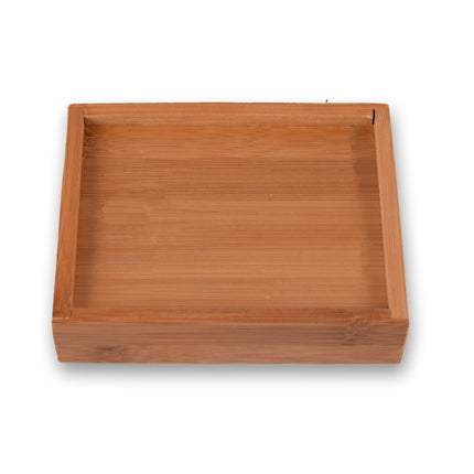 Bamboe Zeephouders voor Badkamer - Luxe Set van 10 - Lichtbruin - Zeepdispenser - 13cm x 10.5cm x 3cm