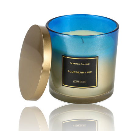 Luxe Geurkaarsen - 45 uur Brandduur - Bosbessen Taart Geurkaarsen in Glas - Perfecte Romantische Cadeau voor Haar