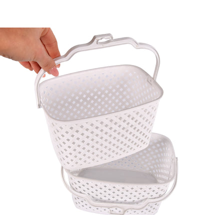 Grote Wasknijpers van 100% Gerecycled Plastic - Wit - 5 Liter - Afmetingen 15x13x21.5 cm