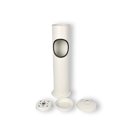 Stijlvolle Witte Staande Asbakken - Rookaccessoire van RVS - 59L - Set van 1