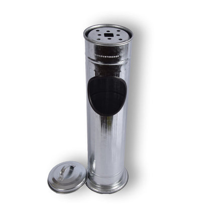 Stijlvolle Zilver Staande Asbakken - Rookaccessoire van RVS - 59L - Set van 1