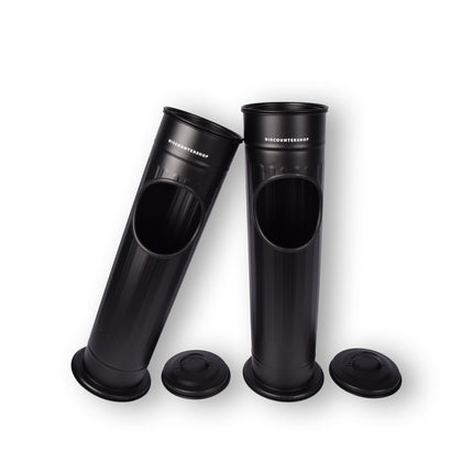 Set van 2 Zwarte Staande Asbakken - Modern Rookaccessoire van Roestvrij Staal, 59L