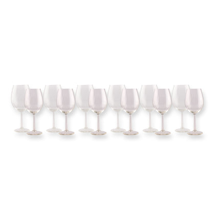 Luxe Kristallen Wijnglazen Set van 12 met Transparant Glaswerk en 2350g Gewicht – 21cm hoog – 9.5 cm diameter