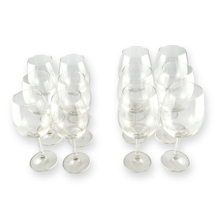 Luxe Kristallen Wijnglazen Set van 12 met Transparant Glaswerk en 2350g Gewicht – 21cm hoog – 9.5 cm diameter