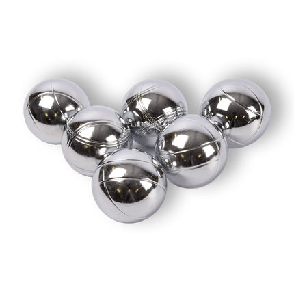 Complete 6-delige Jeu-de-boules Set inclusief Jack/Cochonnet, Meetpen en Draagtas - 7.3 cm Bal Diameter - Afmeting Koffer 22.5cm x 14.5cm x 7cm