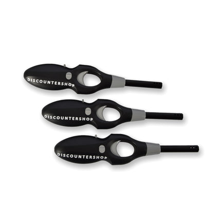 3x Krachtige Zwarte Kunststof Elektrische Aansteker - BBQ en Keuken | Afmetingen 4.5cm x 19cm