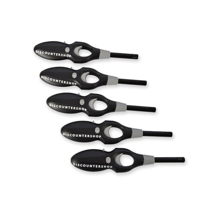 Bundle van 5 Krachtige Zwarte Elektrische Aanstekers - Handig voor BBQ en Keuken - Maat 4.5cm x 19cm