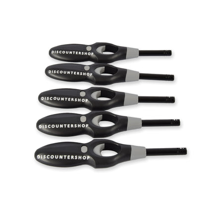 Bundle van 5 Krachtige Zwarte Elektrische Aanstekers - Handig voor BBQ en Keuken - Maat 4.5cm x 19cm
