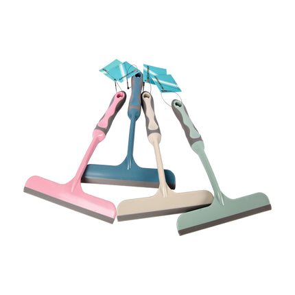 Blauwe Multifunctionele Raamreinigers Set van 4 | Duurzaam Rubber en Kunststof | 16cm x 2cm x 26cm | Flexibele Vensterwisser met Verstelbaar Scharnier | Voor Binnen en Buiten Telescopisch Gereedschap